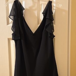 S.L. Fashions Black High Low Dress